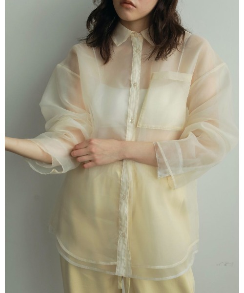 anuke（アンヌーク）の「anuke Sheer Layered Shirts（シャツ/ブラウス 