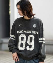 WEGO | WEGO/【25年秋冬新作】ケミカルウォッシュナンバリングプルオーバー(スウェット)