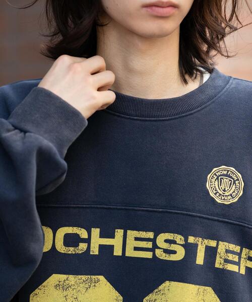 WEGO（ウィゴー）の「WEGO/【25年秋冬新作】ケミカルウォッシュナンバリングプルオーバー（スウェット・メンズ・ネイビー/レッド/ブラック系その他・MEDIUM/LARGE）」の22枚目の写真