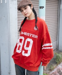 WEGO | WEGO/ケミカルウォッシュナンバリングプルオーバー(スウェット)