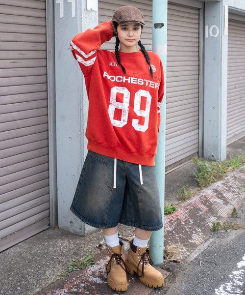 WEGO（ウィゴー）の「WEGO/【25年秋冬新作】ケミカルウォッシュナンバリングプルオーバー（スウェット・メンズ・ネイビー/レッド/ブラック系その他・MEDIUM/LARGE）」の18枚目の写真