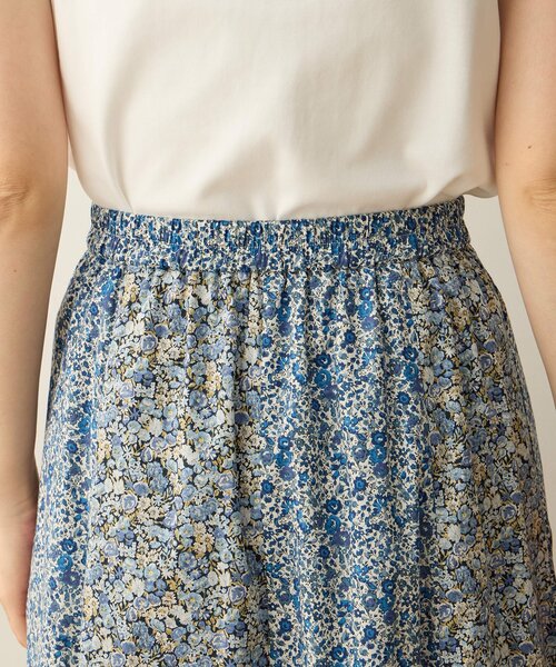 DECOY SINCE 1981(デコイシンスイチキュウハチイチ)の「リバティプリントスカート【ウエストゴム・ポケットあり・通年素材】(スカート・レディース・ネイビー・64/67)」の10枚目の写真