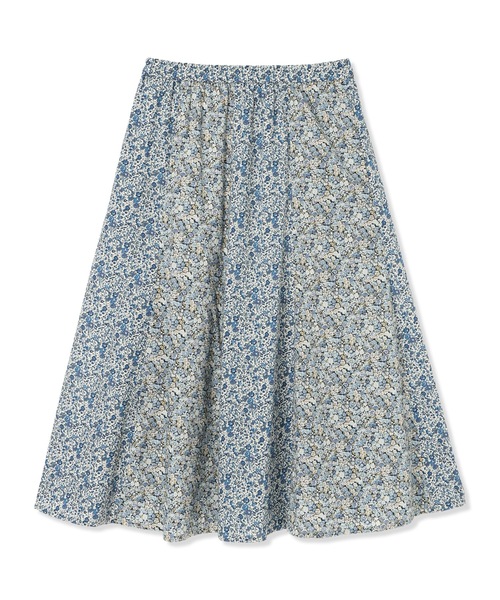 DECOY SINCE 1981(デコイシンスイチキュウハチイチ)の「リバティプリントスカート【ウエストゴム・ポケットあり・通年素材】(スカート・レディース・ネイビー・64/67)」の12枚目の写真
