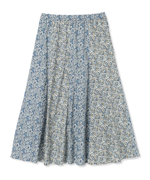 DECOY SINCE 1981(デコイシンスイチキュウハチイチ)の「リバティプリントスカート【ウエストゴム・ポケットあり・通年素材】(スカート・レディース・ネイビー・64/67)」の13枚目の写真