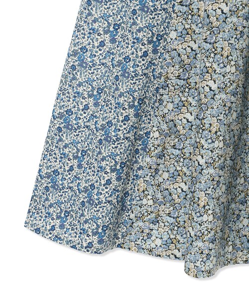 DECOY SINCE 1981(デコイシンスイチキュウハチイチ)の「リバティプリントスカート【ウエストゴム・ポケットあり・通年素材】(スカート・レディース・ネイビー・64/67)」の16枚目の写真