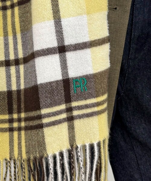 fredy emue(フレディエミュ)の「ソフトチェックストール(ストール/ショール・レディース・ホワイト系その他/イエロー系その他/ブルー系その他/ベージュ系その他/グレー系その他・FREE)」の10枚目の写真