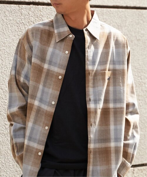 BEVERLY HILLS POLO CLUB（ビバリーヒルズポロクラブ）の「BEVERLY HILLS POLO CLUB ネルチェックシャツ（シャツ/ブラウス・メンズ・グレー/ベージュ/ブラック/ブルー・L/M/LL）」の3枚目の写真
