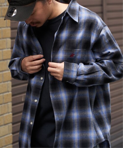 BEVERLY HILLS POLO CLUB（ビバリーヒルズポロクラブ）の「BEVERLY HILLS POLO CLUB ネルチェックシャツ（シャツ/ブラウス・メンズ・グレー/ベージュ/ブラック/ブルー・L/M/LL）」の4枚目の写真