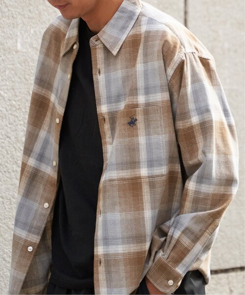 BEVERLY HILLS POLO CLUB（ビバリーヒルズポロクラブ）の「BEVERLY HILLS POLO CLUB ネルチェックシャツ（シャツ/ブラウス・メンズ・グレー/ベージュ/ブラック/ブルー・L/M/LL）」の20枚目の写真