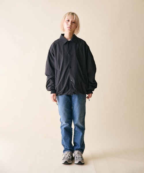 rehacer(レアセル)の「rehacer : Wide Curve Coach Jacket / ワイドカーヴコーチジャケット(ブルゾン・レディース・ブラック/カーキ/オレンジ・SMALL)」の22枚目の写真