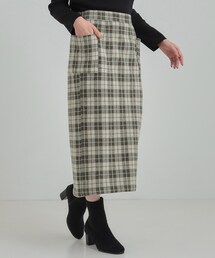 SHOO・LA・RUE | 【S-LL/あったか】大人レディな着こなしに シャギーチェックスカート(スカート)