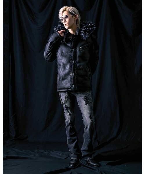 FUGA/フーガ』ファー付きムートンN2Bジャケット（ブルゾン）｜FUGA