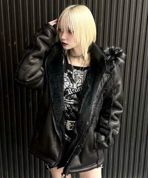 FUGA/フーガ』ファー付きムートンN2Bジャケット（ブルゾン）｜FUGA