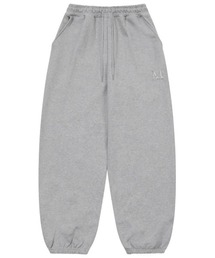 A'GEM/9 × .kom 『MUCENT/ムーセント』 LASH METAL LOGO JOGGER SWEAT WIDE PANT/ラッシュメタルロゴジョガーワイドパンツ