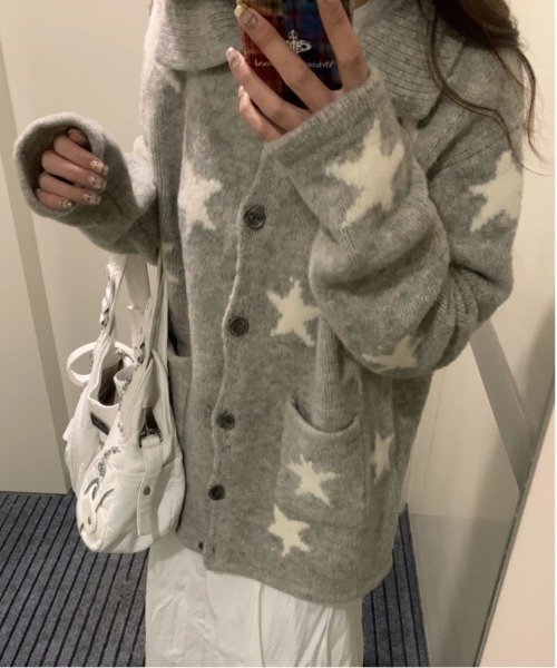 WEGO（ウィゴー）の「WEGO/星柄ニットカーディガン/トップス（カーディガン/ボレロ・レディース・その他1・MEDIUM/LARGE）」の7枚目の写真