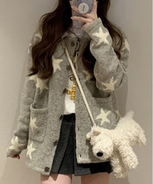 WEGO（ウィゴー）の「WEGO/星柄ニットカーディガン/トップス（カーディガン/ボレロ・レディース・その他1・MEDIUM/LARGE）」の9枚目の写真