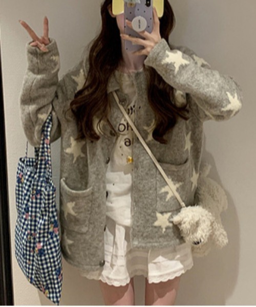 WEGO（ウィゴー）の「WEGO/星柄ニットカーディガン/トップス（カーディガン/ボレロ・レディース・その他1・MEDIUM/LARGE）」の10枚目の写真