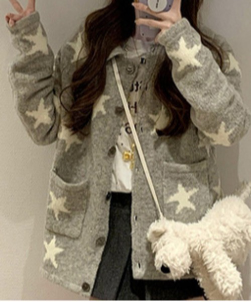 WEGO（ウィゴー）の「WEGO/星柄ニットカーディガン/トップス（カーディガン/ボレロ・レディース・その他1・MEDIUM/LARGE）」の11枚目の写真