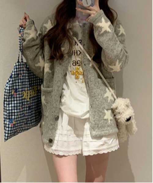 WEGO（ウィゴー）の「WEGO/星柄ニットカーディガン/トップス（カーディガン/ボレロ・レディース・その他1・MEDIUM/LARGE）」の15枚目の写真