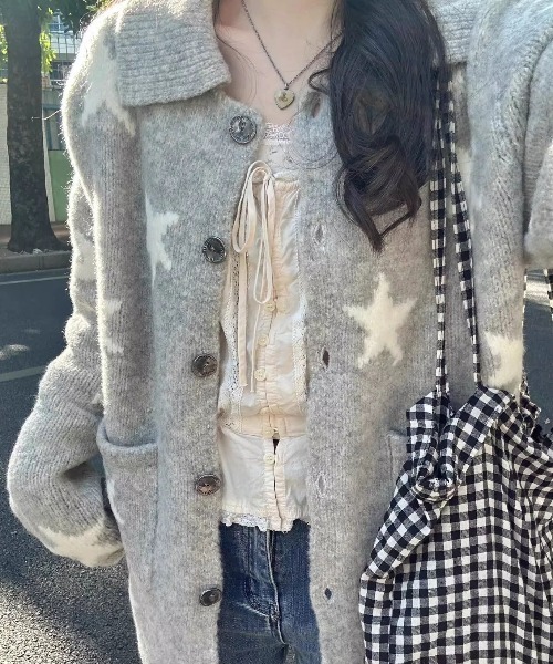 WEGO（ウィゴー）の「WEGO/星柄ニットカーディガン/トップス（カーディガン/ボレロ・レディース・その他1・MEDIUM/LARGE）」の19枚目の写真