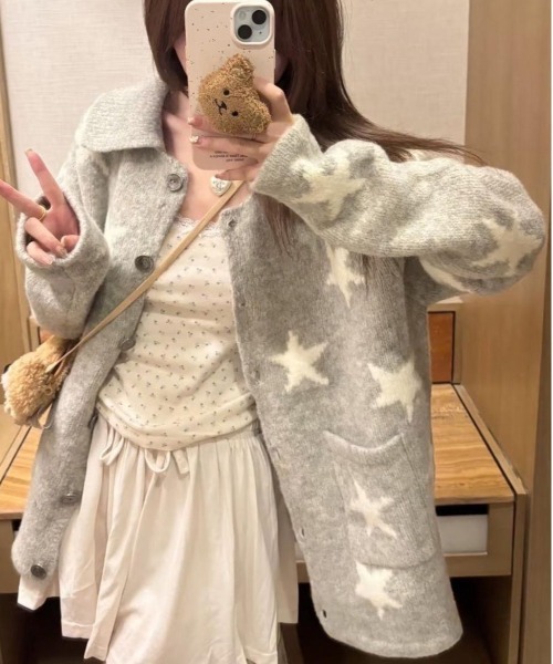 WEGO（ウィゴー）の「WEGO/星柄ニットカーディガン/トップス（カーディガン/ボレロ・レディース・その他1・MEDIUM/LARGE）」の20枚目の写真