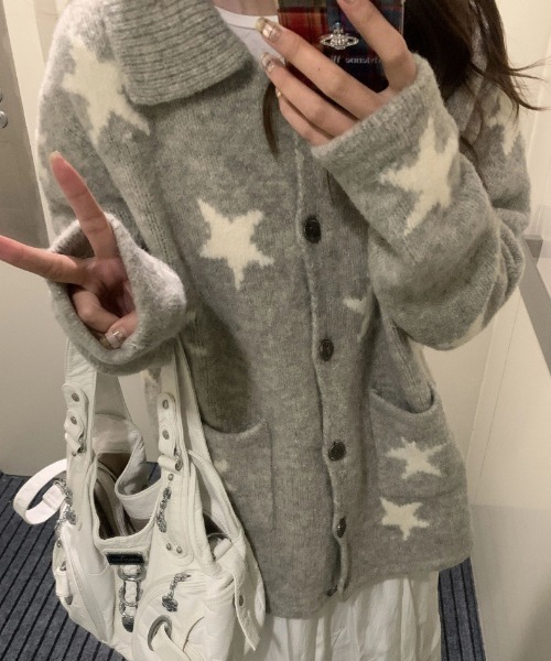 WEGO（ウィゴー）の「WEGO/星柄ニットカーディガン/トップス（カーディガン/ボレロ・レディース・その他1・MEDIUM/LARGE）」の22枚目の写真