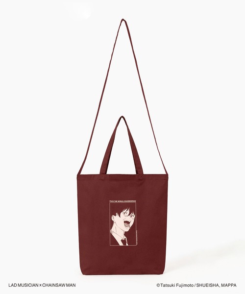 LAD MUSICIAN（ラッドミュージシャン）の「LAD MUSICIAN / CHAINSAW MAN TOTE BAG（トートバッグ・メンズ・ブラック/チャコール/ボルドー・FREE）」の3枚目の写真
