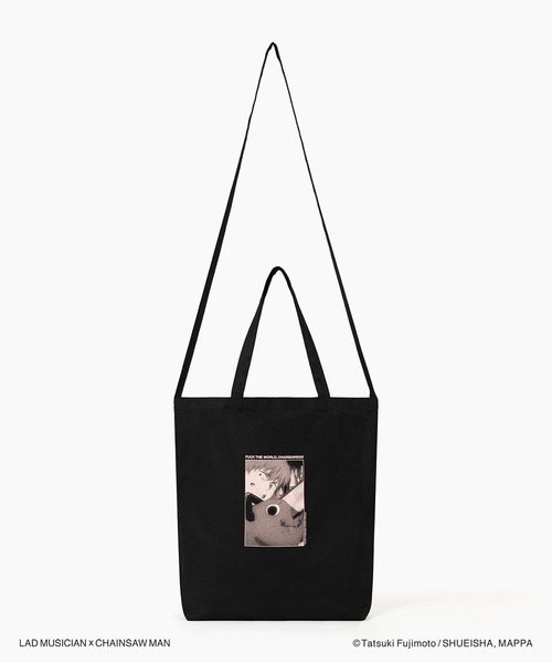 LAD MUSICIAN（ラッドミュージシャン）の「LAD MUSICIAN / CHAINSAW MAN TOTE BAG（トートバッグ・メンズ・ブラック/チャコール/ボルドー・FREE）」の4枚目の写真