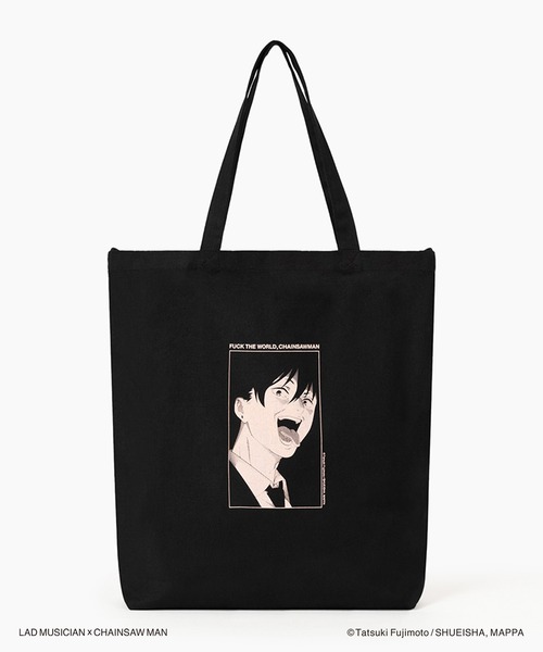 LAD MUSICIAN（ラッドミュージシャン）の「LAD MUSICIAN / CHAINSAW MAN TOTE BAG（トートバッグ・メンズ・ブラック/チャコール/ボルドー・FREE）」の5枚目の写真