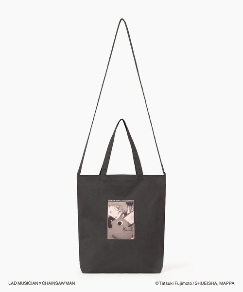 LAD MUSICIAN（ラッドミュージシャン）の「LAD MUSICIAN / CHAINSAW MAN TOTE BAG（トートバッグ・メンズ・ブラック/チャコール/ボルドー・FREE）」の7枚目の写真