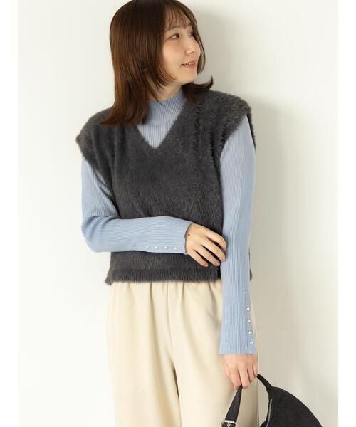セール】シャギーVネックベスト（ニット/セーター）｜Te chichi