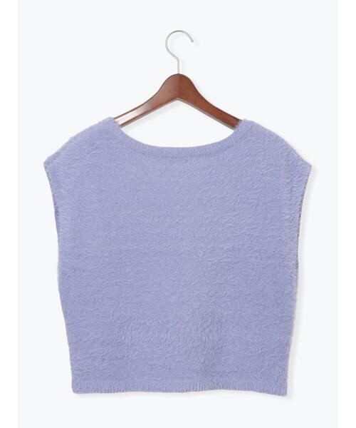 Te chichi TERRASSE（テチチテラス）の「シャギーVネックベスト（ニット/セーター・レディース・チャコールグレー/ピンク/パープル/モカ・F）」の12枚目の写真