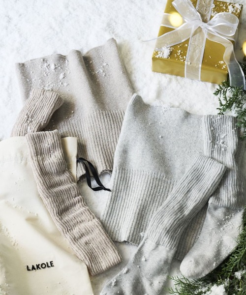 LAKOLE（ラコレ）の「あたたか腹巻き / 590760（その他ルームウェア・レディース・グレー/ベージュ・FREE）」の4枚目の写真