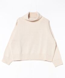【豊富なカラー展開】オフタートルネックニット(BL)