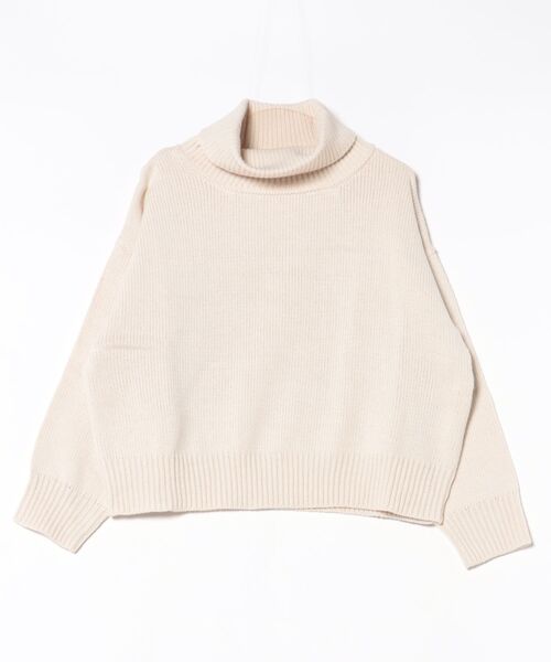 VIBGYOR(ヴィブジョー)の「【豊富なカラー展開】オフタートルネックニット(BL)(ニット/セーター・メンズ・ブラック/ベージュ/ピンク・FREE)」の2枚目の写真