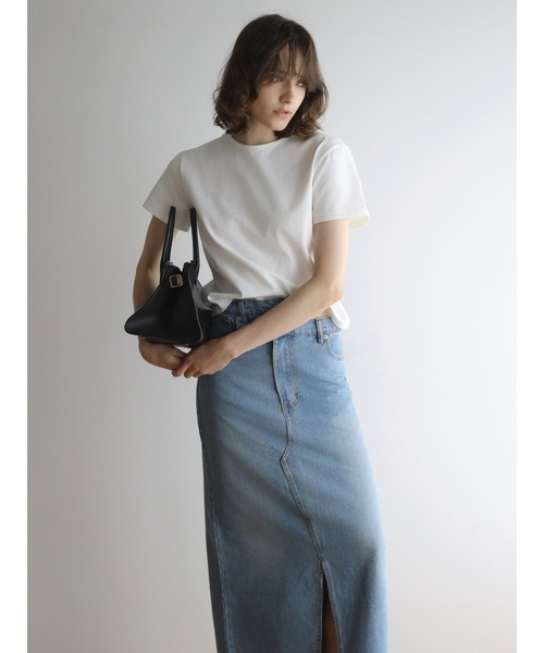 miies miim（ミーエスミーム）の「asymmetry denim skirt（デニムスカート・レディース・ブルー/グレー・FREE）」の14枚目の写真