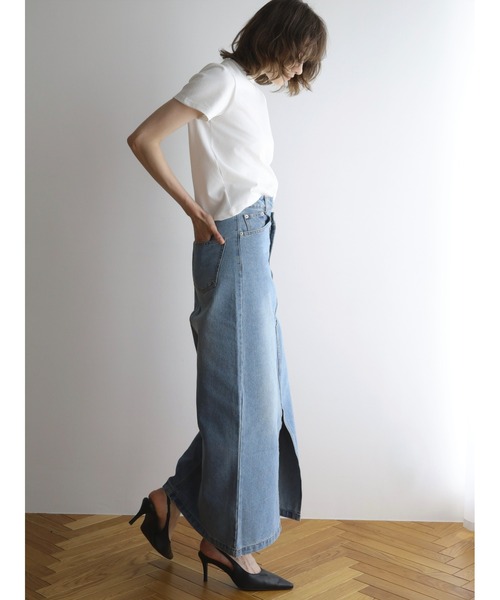 miies miim（ミーエスミーム）の「asymmetry denim skirt（デニムスカート・レディース・ブルー/グレー・FREE）」の12枚目の写真