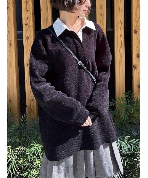 わ*ん様 【美品】STYLEMIXER / ラガーニットトップス ラガーニットトップ（ニット/セーター）｜STYLEMIXER（スタイル