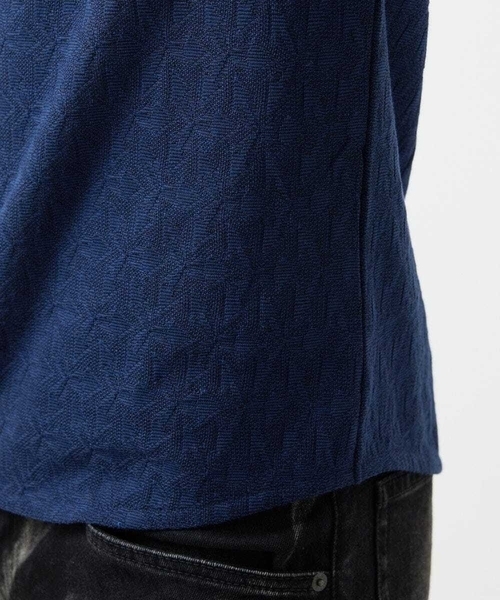 MICHEL KLEIN HOMME (ミッシェルクランオム)の「《日本製》リンクスVネック長袖カットソー(Tシャツ/カットソー・メンズ・ホワイト/ネイビー・MEDIUM/LARGE/X-LARGE)」の8枚目の写真