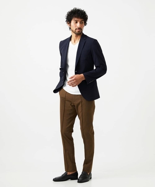 MICHEL KLEIN HOMME (ミッシェルクランオム)の「《日本製》リンクスVネック長袖カットソー(Tシャツ/カットソー・メンズ・ホワイト/ネイビー・MEDIUM/LARGE/X-LARGE)」の12枚目の写真