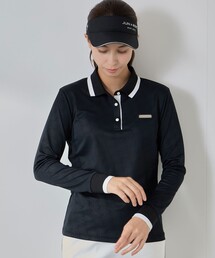 JUN&ROPE'（ジュンアンドロペ）の「モノグラム柄プリント長袖ポロ/UV・接触冷感（ポロシャツ）」