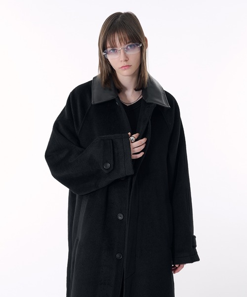SELLE GLANT(セレグランテ)の「3WAY DESIGN STAND COLLAR COAT/3WAYデザインステンカラーコート(ステンカラーコート・メンズ・ブラック系/ダークブラウン系/ブラック・SMALL/MEDIUM/LARGE/X-LARGE)」の14枚目の写真