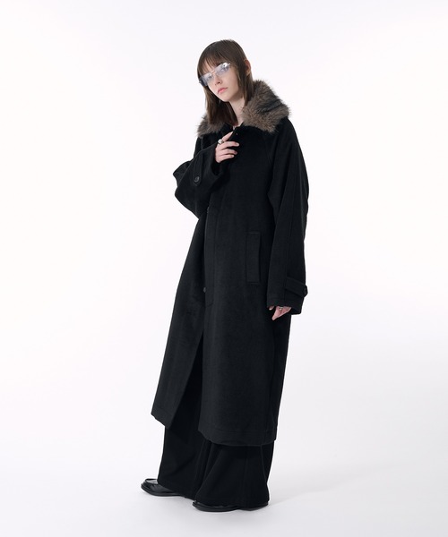 SELLE GLANT(セレグランテ)の「3WAY DESIGN STAND COLLAR COAT/3WAYデザインステンカラーコート(ステンカラーコート・メンズ・ブラック系/ダークブラウン系/ブラック・SMALL/MEDIUM/LARGE/X-LARGE)」の22枚目の写真