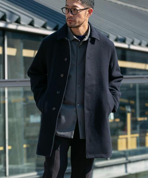 URBAN RESEARCH ROSSO MEN（アーバンリサーチロッソメン）の「『XLサイズあり』light meltonステンカラーコート（ステンカラーコート・メンズ・ブラック/チャコールグレー/ネイビー/ブラウン・LARGE/X-LARGE/MEDIUM）」の4枚目の写真