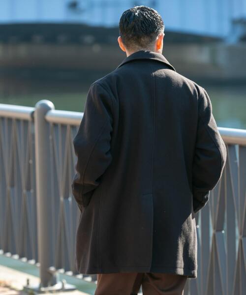 URBAN RESEARCH ROSSO MEN（アーバンリサーチロッソメン）の「『XLサイズあり』light meltonステンカラーコート（ステンカラーコート・メンズ・ブラック/チャコールグレー/ネイビー/ブラウン・LARGE/X-LARGE/MEDIUM）」の8枚目の写真