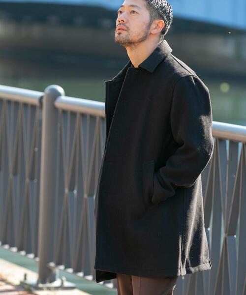 URBAN RESEARCH ROSSO MEN（アーバンリサーチロッソメン）の「『XLサイズあり』light meltonステンカラーコート（ステンカラーコート・メンズ・ブラック/チャコールグレー/ネイビー/ブラウン・LARGE/X-LARGE/MEDIUM）」の9枚目の写真