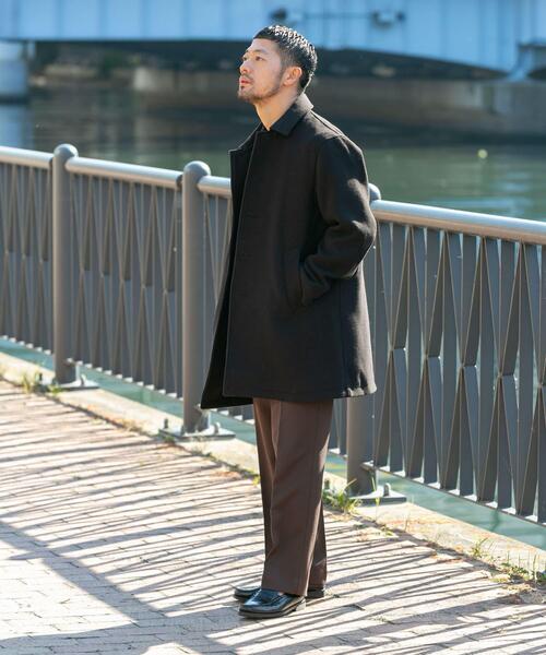 URBAN RESEARCH ROSSO MEN（アーバンリサーチロッソメン）の「『XLサイズあり』light meltonステンカラーコート（ステンカラーコート・メンズ・ブラック/チャコールグレー/ネイビー/ブラウン・LARGE/X-LARGE/MEDIUM）」の10枚目の写真