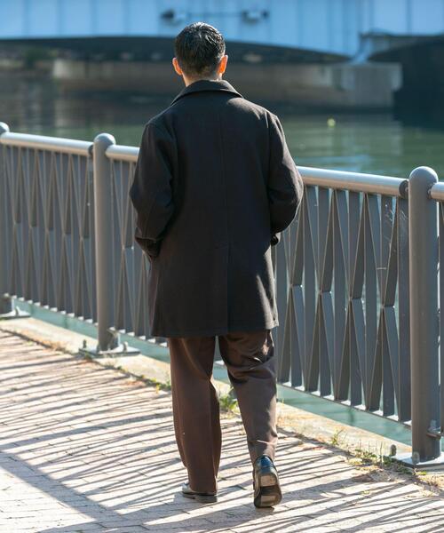 URBAN RESEARCH ROSSO MEN（アーバンリサーチロッソメン）の「『XLサイズあり』light meltonステンカラーコート（ステンカラーコート・メンズ・ブラック/チャコールグレー/ネイビー/ブラウン・LARGE/X-LARGE/MEDIUM）」の12枚目の写真