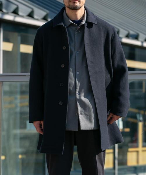 URBAN RESEARCH ROSSO MEN（アーバンリサーチロッソメン）の「『XLサイズあり』light meltonステンカラーコート（ステンカラーコート・メンズ・ブラック/チャコールグレー/ネイビー/ブラウン・LARGE/X-LARGE/MEDIUM）」の17枚目の写真