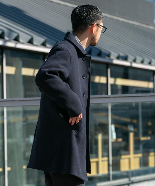 URBAN RESEARCH ROSSO MEN（アーバンリサーチロッソメン）の「『XLサイズあり』light meltonステンカラーコート（ステンカラーコート・メンズ・ブラック/チャコールグレー/ネイビー/ブラウン・LARGE/X-LARGE/MEDIUM）」の18枚目の写真